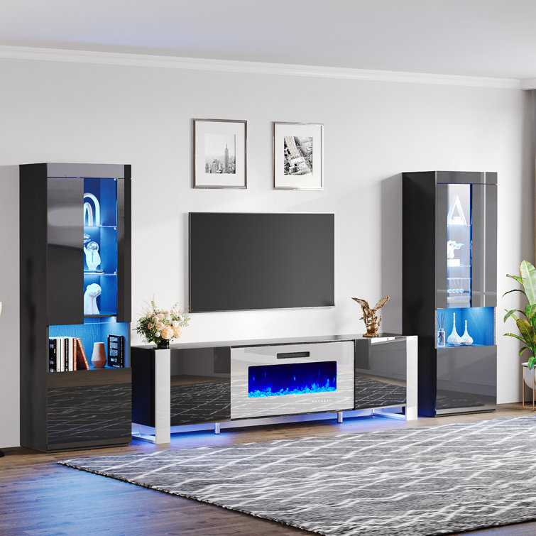 Brayden Studio® Efstatios 70" Modern Fireplace Tv Stand With 36